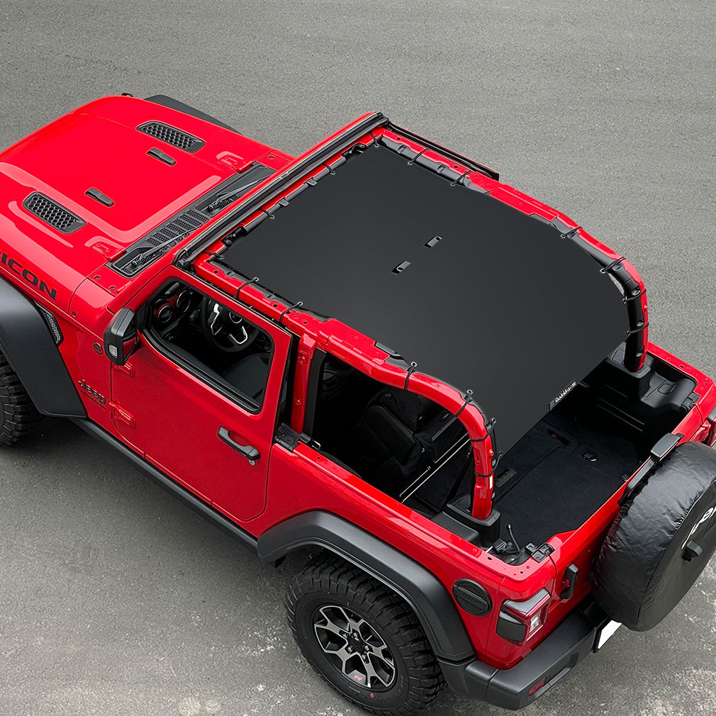 Jeep Wrangler Sunshade JL 2 Door Sun Shade Front and Rear and Back