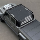 Jeep Gladiator Sunshade JT 4 Door Top Sun Shade Front+Rear+Trunk Mesh Screen Wrangler Cover UV Blocker (2018-2023) - 10 Year Warranty