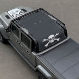Jeep Gladiator Sunshade JT 4 Door Top Sun Shade Front+Rear+Trunk Mesh Screen Wrangler Cover UV Blocker (2018-2023) - 10 Year Warranty