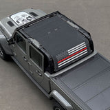 Jeep Gladiator Sunshade JT 4 Door Top Sun Shade Front+Rear+Trunk Mesh Screen Wrangler Cover UV Blocker (2018-2023) - 10 Year Warranty