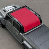 Jeep Gladiator Sunshade JT 4 Door Top Sun Shade Front+Rear+Trunk Mesh Screen Wrangler Cover UV Blocker (2018-2023) - 10 Year Warranty