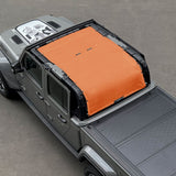 Jeep Gladiator Sunshade JT 4 Door Top Sun Shade Front+Rear+Trunk Mesh Screen Wrangler Cover UV Blocker (2018-2023) - 10 Year Warranty