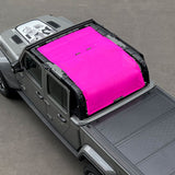 Jeep Gladiator Sunshade JT 4 Door Top Sun Shade Front+Rear+Trunk Mesh Screen Wrangler Cover UV Blocker (2018-2023) - 10 Year Warranty