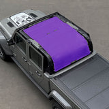 Jeep Gladiator Sunshade JT 4 Door Top Sun Shade Front+Rear+Trunk Mesh Screen Wrangler Cover UV Blocker (2018-2023) - 10 Year Warranty