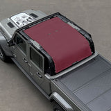 Jeep Gladiator Sunshade JT 4 Door Top Sun Shade Front+Rear+Trunk Mesh Screen Wrangler Cover UV Blocker (2018-2023) - 10 Year Warranty