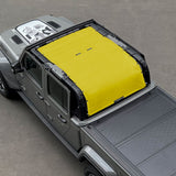 Jeep Gladiator Sunshade JT 4 Door Top Sun Shade Front+Rear+Trunk Mesh Screen Wrangler Cover UV Blocker (2018-2023) - 10 Year Warranty