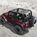 Shadeidea Jeep Wrangler Sun Shade JK 2 Door Top Sunshade (2007-2018), Rear - Mesh Screen Cover, UV Blocker - Customized