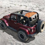 Shadeidea Jeep Wrangler Sun Shade JK 2 Door Top Sunshade (2007-2018), Rear - Mesh Screen Cover, UV Blocker - Customized