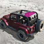 Shadeidea Jeep Wrangler Sun Shade JK 2 Door Top Sunshade (2007-2018), Rear - Mesh Screen Cover, UV Blocker - Customized