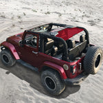 Shadeidea Jeep Wrangler Sun Shade JK 2 Door Top Sunshade (2007-2018), Rear - Mesh Screen Cover, UV Blocker - Customized