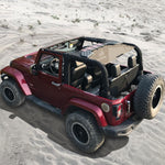 Shadeidea Jeep Wrangler Sun Shade JK 2 Door Top Sunshade (2007-2018), Rear - Mesh Screen Cover, UV Blocker - Customized