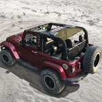 Shadeidea Jeep Wrangler Sun Shade JK 2 Door Top Sunshade (2007-2018), Rear - Mesh Screen Cover, UV Blocker - Customized