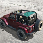 Shadeidea Jeep Wrangler Sun Shade JK 2 Door Top Sunshade (2007-2018), Rear - Mesh Screen Cover, UV Blocker - Customized