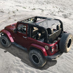 Shadeidea Jeep Wrangler Sun Shade JK 2 Door Top Sunshade (2007-2018), Rear - Mesh Screen Cover, UV Blocker - Customized