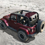 Shadeidea Jeep Wrangler Sun Shade JK 2 Door Top Sunshade (2007-2018), Rear - Mesh Screen Cover, UV Blocker - Customized