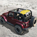 Shadeidea Jeep Wrangler Sun Shade JK 2 Door Top Sunshade (2007-2018), Rear - Mesh Screen Cover, UV Blocker - Customized