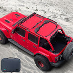 Shadeidea Vehicle covers, not fitted Jeep Wrangler Sun Shade JL Unlimited 4 Door Front and Rear 2 pieces Mesh Screen Sunshade JLU 2018-2023 Top Cover UV Blocker with Grab Bag-10 year Warranty