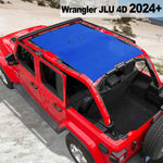 Shadeidea Jeep Wrangler JL Sun Shade Soft Roof Top JLU 4-Door Mesh Sunshade  Fit for 2024+ New Model Front and Rear (One Piece)