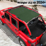Shadeidea Jeep Wrangler JL Sun Shade Soft Roof Top JLU 4-Door Mesh Sunshade  Fit for 2024+ New Model Front and Rear (One Piece)
