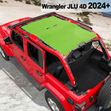 Shadeidea Jeep Wrangler JL Sun Shade Soft Roof Top JLU 4-Door Mesh Sunshade  Fit for 2024+ New Model Front and Rear (One Piece)