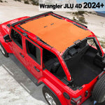 Shadeidea Jeep Wrangler JL Sun Shade Soft Roof Top JLU 4-Door Mesh Sunshade  Fit for 2024+ New Model Front and Rear (One Piece)