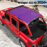 Shadeidea Jeep Wrangler JL Sun Shade Soft Roof Top JLU 4-Door Mesh Sunshade  Fit for 2024+ New Model Front and Rear (One Piece)