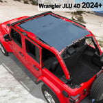 Shadeidea Jeep Wrangler JL Sun Shade Soft Roof Top JLU 4-Door Mesh Sunshade  Fit for 2024+ New Model Front and Rear (One Piece)