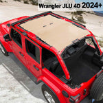 Shadeidea Jeep Wrangler JL Sun Shade Soft Roof Top JLU 4-Door Mesh Sunshade  Fit for 2024+ New Model Front and Rear (One Piece)