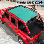 Shadeidea Jeep Wrangler JL Sun Shade Soft Roof Top JLU 4-Door Mesh Sunshade  Fit for 2024+ New Model Front and Rear (One Piece)