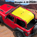 Shadeidea Jeep Wrangler JL Sun Shade Soft Roof Top 2-Door Mesh Sunshade  Fit for 2024+ New Model Front and Rear and Back Full Length (One Piece)