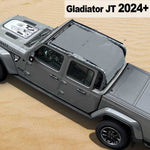 Shadeidea Jeep Gladiator Top Sun Shade JT Mesh Sunshade Soft Roof Top Fit for 2024+ New Model Front-Rear-Back Full Length One-piece