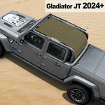 Shadeidea Jeep Gladiator Top Sun Shade JT Mesh Sunshade Soft Roof Top Fit for 2024+ New Model Front-Rear-Back Full Length One-piece