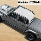 Shadeidea Jeep Gladiator Top Sun Shade JT Mesh Sunshade Soft Roof Top Fit for 2024+ New Model Front-Rear-Back Full Length One-piece