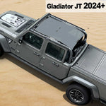 Shadeidea Jeep Gladiator Top Sun Shade JT Mesh Sunshade Soft Roof Top Fit for 2024+ New Model Front-Rear One-piece