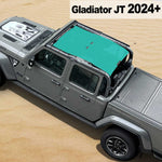 Shadeidea Jeep Gladiator Top Sun Shade JT Mesh Sunshade Soft Roof Top Fit for 2024+ New Model Front-Rear One-piece