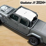 Shadeidea Jeep Gladiator Top Sun Shade JT Mesh Sunshade Soft Roof Top Fit for 2024+ New Model Front-Rear One-piece