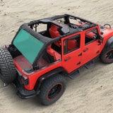Jeep Wrangler Sun Shade JK 4 Door Back Mesh Screen Sunshade SAHARA RUBICON SPORT S Top Cover UV Blocker - One time Install 10 year Warranty