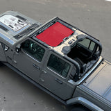 Jeep Gladiator Sunshade JT 4 Door Top Sun Shade Front Mesh Screen Wrangler Cover UV Blocker (2018-2023) - 10 Year Warranty