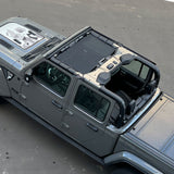 Jeep Gladiator Sunshade JT 4 Door Top Sun Shade Front Mesh Screen Wrangler Cover UV Blocker (2018-2023) - 10 Year Warranty