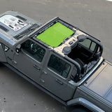 Jeep Gladiator Sunshade JT 4 Door Top Sun Shade Front Mesh Screen Wrangler Cover UV Blocker (2018-2023) - 10 Year Warranty