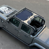 Jeep Gladiator Sunshade JT 4 Door Top Sun Shade Front Mesh Screen Wrangler Cover UV Blocker (2018-2023) - 10 Year Warranty