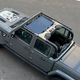 Jeep Gladiator Sunshade JT 4 Door Top Sun Shade Front Mesh Screen Wrangler Cover UV Blocker (2018-2023) - 10 Year Warranty