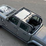 Jeep Gladiator Sunshade JT 4 Door Top Sun Shade Front Mesh Screen Wrangler Cover UV Blocker (2018-2023) - 10 Year Warranty