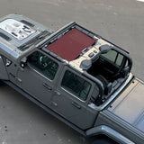 Jeep Gladiator Sunshade JT 4 Door Top Sun Shade Front Mesh Screen Wrangler Cover UV Blocker (2018-2023) - 10 Year Warranty