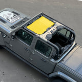 Jeep Gladiator Sunshade JT 4 Door Top Sun Shade Front Mesh Screen Wrangler Cover UV Blocker (2018-2023) - 10 Year Warranty