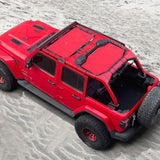 Shadeidea Vehicle covers, not fitted Jeep Wrangler Sun Shade JL Unlimited 4 Door Front and Rear 2 pieces Mesh Screen Sunshade JLU 2018-2023 Top Cover UV Blocker - 10 year Warranty