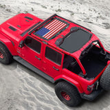 Shadeidea Vehicle covers, not fitted Jeep Wrangler Sun Shade JL Unlimited 4 Door Front and Rear 2 pieces Mesh Screen Sunshade JLU 2018-2023 Top Cover UV Blocker - 10 year Warranty