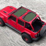 Shadeidea Vehicle covers, not fitted Jeep Wrangler Sun Shade JL Unlimited 4 Door Front and Rear 2 pieces Mesh Screen Sunshade JLU 2018-2023 Top Cover UV Blocker - 10 year Warranty