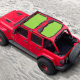 Shadeidea Vehicle covers, not fitted Jeep Wrangler Sun Shade JL Unlimited 4 Door Front and Rear 2 pieces Mesh Screen Sunshade JLU 2018-2023 Top Cover UV Blocker - 10 year Warranty