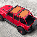 Shadeidea Vehicle covers, not fitted Jeep Wrangler Sun Shade JL Unlimited 4 Door Front and Rear 2 pieces Mesh Screen Sunshade JLU 2018-2023 Top Cover UV Blocker - 10 year Warranty